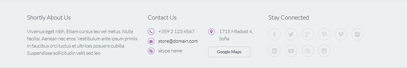 Footer Secondary Sidebar