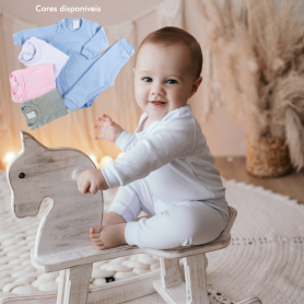 Conjunto canelado de body Ref: 11-3, 11-4 Tam: RN ao GG, 1 ao 3