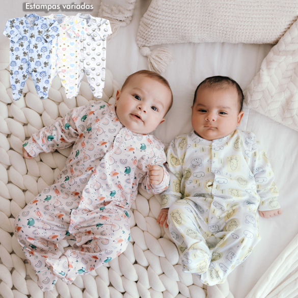 Macacão térmico. Ref 15-566. Tam RN ao M. Cores: menina, menino, neutro.