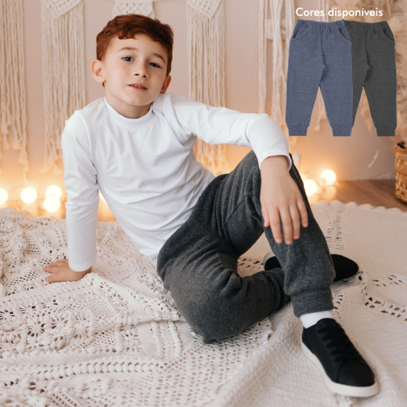 Calça soft glacê Ref 8-70, 8-71 Tam 1 ao 3, 4 ao 8  Cor marinho, rosa, cinza